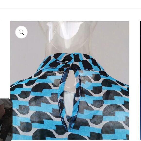 Runway Skirts Blue Halter Neckline Long Sleeves Cut Out Ankle Lenght Dress S - Picture 9 of 14